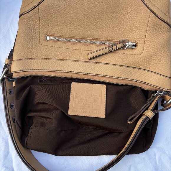 Coach Convertible Strap Tan Leather Shoulder Bag F12321 - Picture 7 of 8